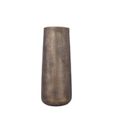Kardine Antique Gold Alu Pot Dented Pattern High S van PTMD, hoge aluminium pot in antiek goud op witte achtergrond