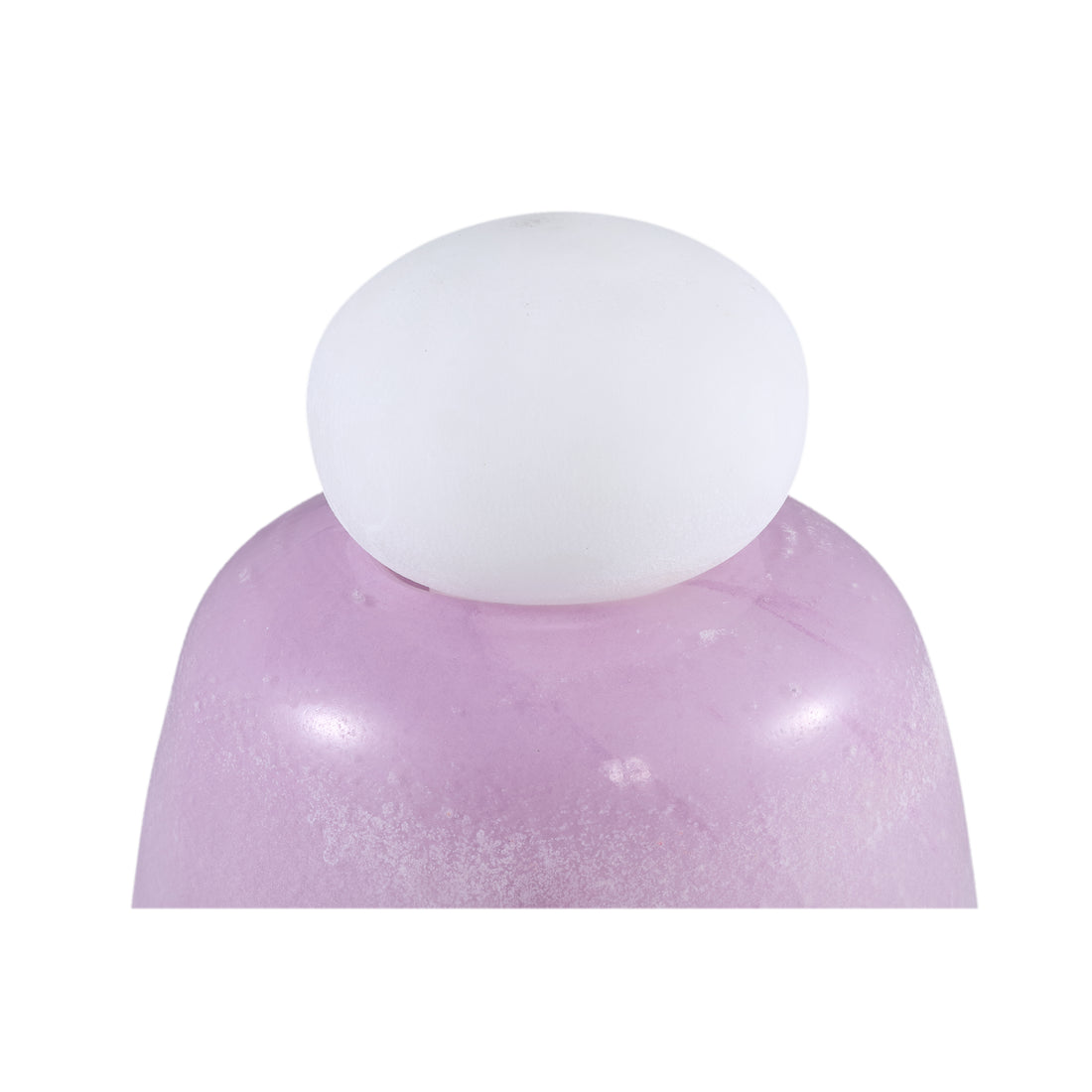 Karlie Purple Matte Glass Bulb Vase White Top PTMD - Vaas - PTMD - livinglovely.nl