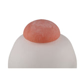 Karlie White Matte Glass Bulb Vase Orange Top PTMD 18x18x22 cm - Vaas - PTMD - livinglovely.nl