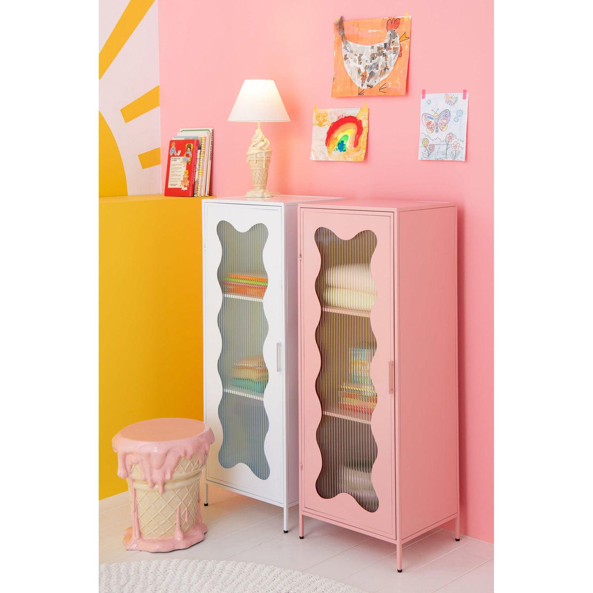 Kast Golf Ijzer/Glas Wit J-Line