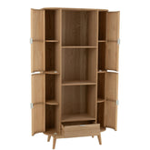 Kast Vakken Rond Mdf/Dennenhout Naturel J-Line