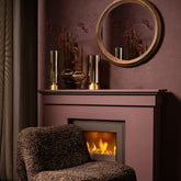 Keala Amber Round Ribbed Glass Vase On Base L Dia 15,5xH50cm PTMD - Vaas - PTMD - livinglovely.nl