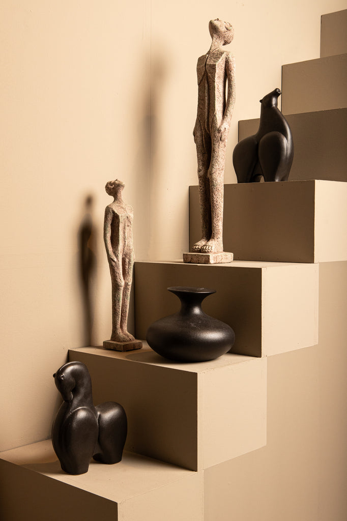 Keiton Grey human shaped statue high - Beeld - PTMD - livinglovely.nl