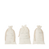 Kerst Zak Engels Velvet Wit Medium Set van 3 - Cadeauverpakking - J-Line - livinglovely.nl