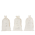 Kerst Zak Frans Velvet Wit Large Set van 3 - Cadeauverpakking - J-Line - livinglovely.nl