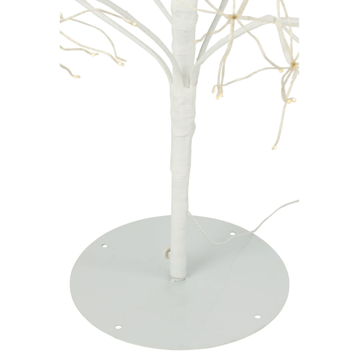 Kerstboom 3000 Led Metaal Wit Large H240cm van J-Line, witte kerstboom van metaal, in een feestelijk gestylede setting