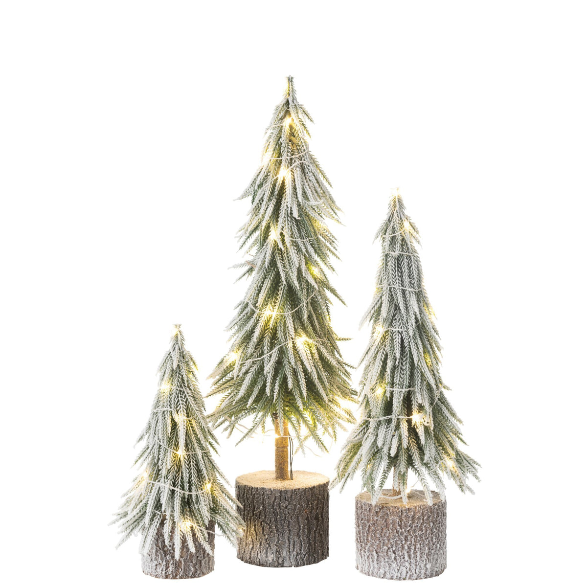 Kerstboom A+Led Kunststof Sneeuw Groen Large H60cm J-Line
