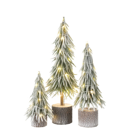 Kerstboom A+Led Kunststof Sneeuw Groen Large H60cm J-Line
