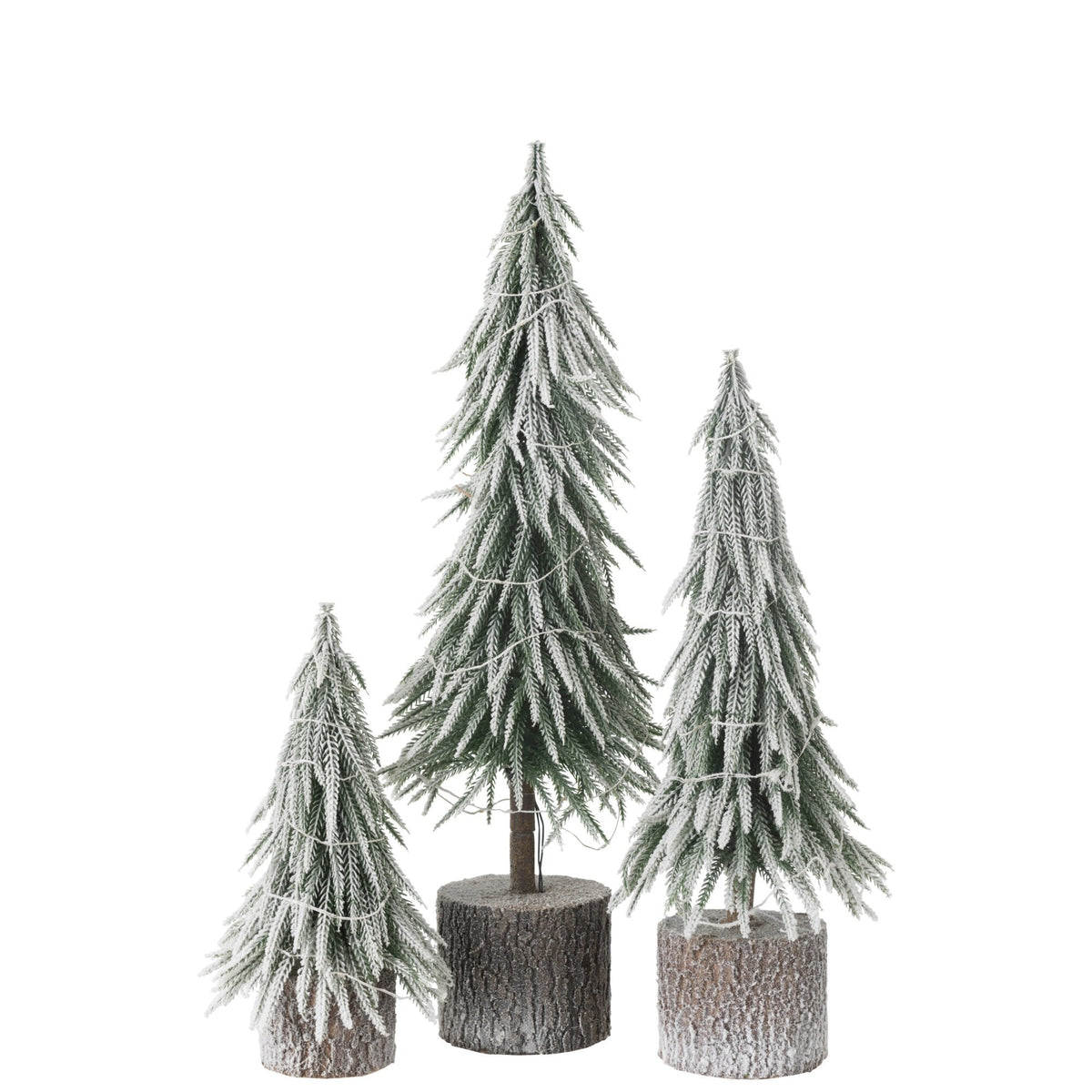 Kerstboom A+Led Kunststof Sneeuw Groen Large H60cm J-Line