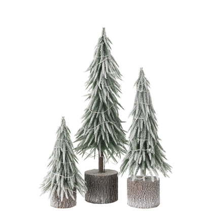 Kerstboom A+Led Kunststof Sneeuw Groen Large H60cm J-Line