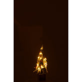 Kerstboom + Led Kunststof Sneeuw Groen/Rood Small H40cm van J-Line, in een feestelijk gestylede setting