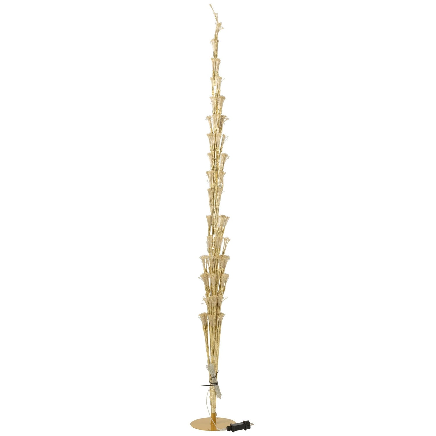 Kerstboom Led Warm Witte Lichten Ijzer Goudkleurig Extra Large H240cm van J-Line, met de decoratie in beeld