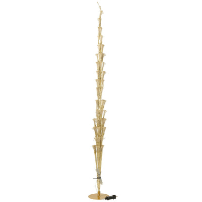 Kerstboom Led Warm Witte Lichten Ijzer Goudkleurig Extra Large H240cm van J-Line, met de decoratie in beeld