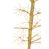 Kerstboom Led Warm Witte Lichten Ijzer Goudkleurig Extra Large H240cm van J-Line, geplaatst in een sfeervol interieur