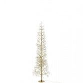 Kerstboom Led Goudkleurig Large van J-Line, gouden takken met warmwitte lichtjes van dichtbij