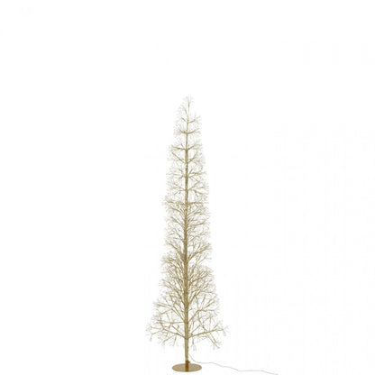 Kerstboom Led Goudkleurig Large van J-Line, gouden takken met warmwitte lichtjes van dichtbij