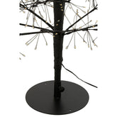 Kerstboom Led Warm Witte Lichten Ijzer Zwart Large H180cm van J-Line, compleet zicht op de kegelvorm