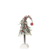 Kerstboom Muts+Led Kunststof Sneeuw Groen/Rood Small - Kerstboom - J-Line - livinglovely.nl