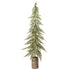 Kerstboom Op Houten Voet Groen Large van J-Line, slanke dennenboom van 120 cm op een voet van berkenschors