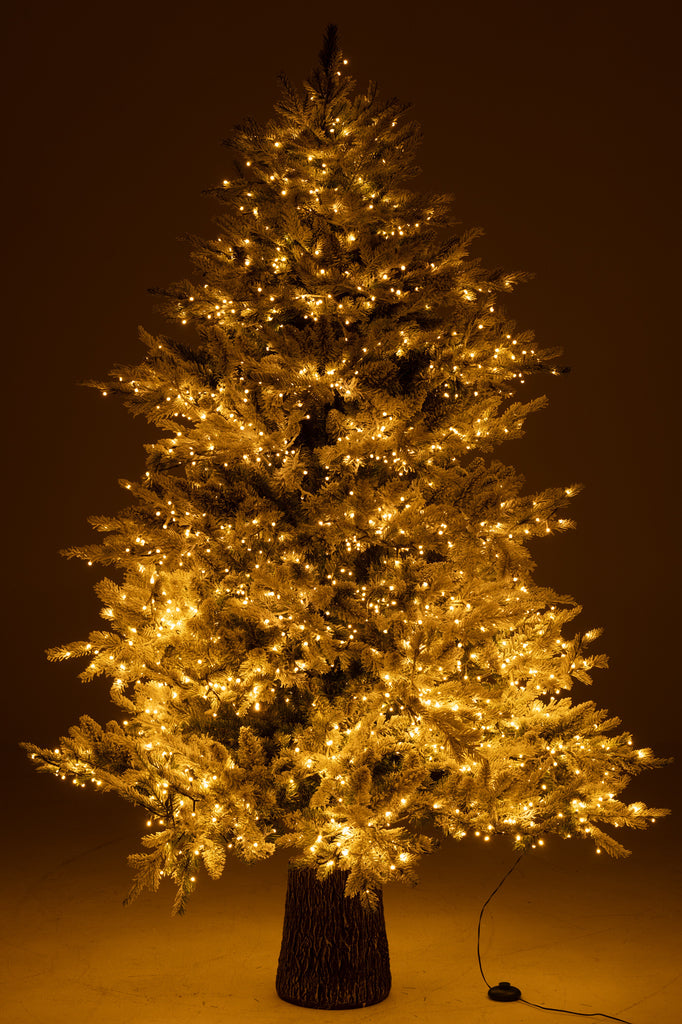 Kerstboom + Sneeuw 3000led Lichtjes Plastiek Wit - Kerstboom - J-Line - livinglovely.nl