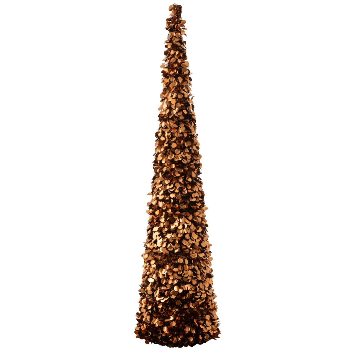 Kerstboom Sparkling Polystyreen Bruin Extra Large van J-Line, forse glinsterende bruine boom van 180cm
