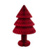 Kerstboom Vouwbaar Papier Kerstrood Large van J-Line, opengevouwen rode papieren boom van 100 cm op een eigen voet