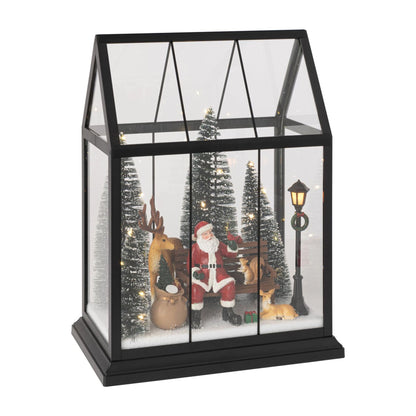 Kerstman Led met Dieren Glas Multicolor Medium J-Line