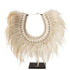 Ketting + Staander Dora Schelpen/Veren Wit Large - Ornament - J-Line - livinglovely.nl