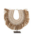 Ketting + Staander Dora Schelpen/Zeegras Wit Large - Ornament - J-Line - livinglovely.nl