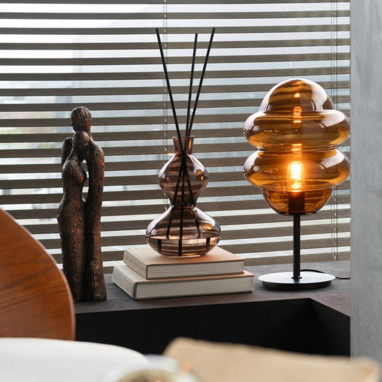 Knuffel Koppel Modern Resine Bruin/Goud - Beeld - J-Line - livinglovely.nl