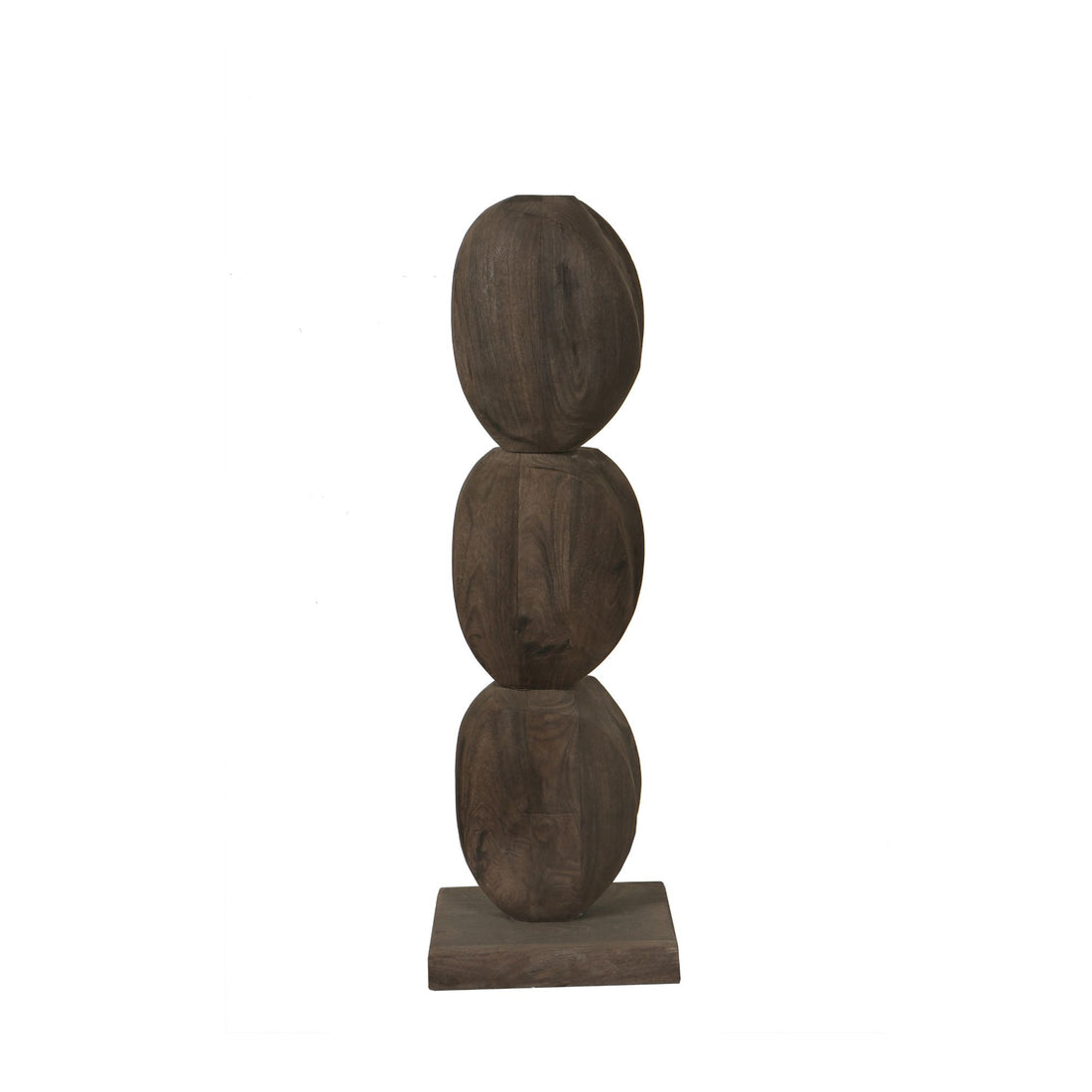 Kodey Brown Mango Wood Circle Shaped Statue PTMD - Beeld - PTMD - livinglovely.nl
