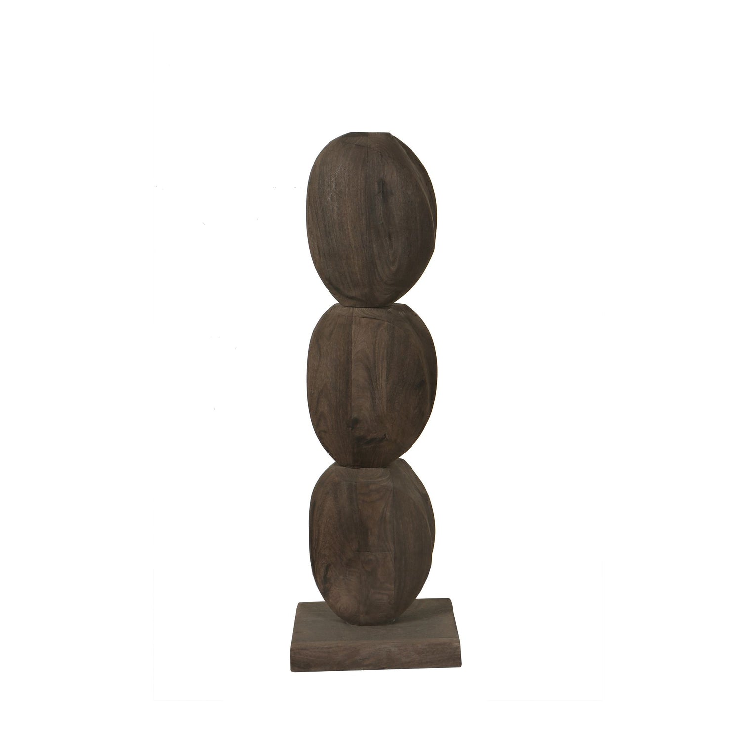 Kodey Brown Mango Wood Circle Shaped Statue PTMD - Beeld - PTMD - livinglovely.nl
