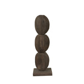 Kodey Brown Mango Wood Circle Shaped Statue PTMD - Beeld - PTMD - livinglovely.nl