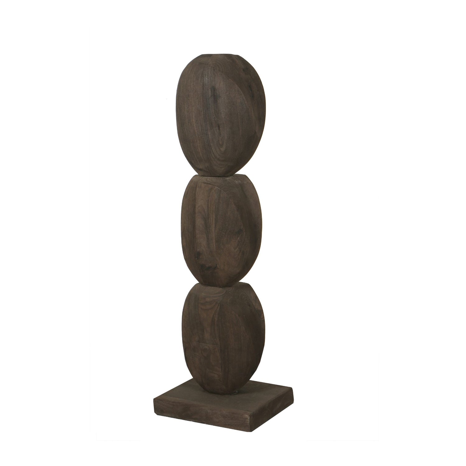 Kodey Brown Mango Wood Circle Shaped Statue PTMD - Beeld - PTMD - livinglovely.nl