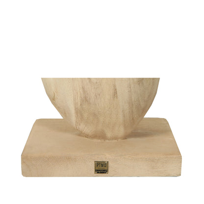 Kodey Natural Mango Wood Circle Shaped Statue PTMD - Beeld - PTMD - livinglovely.nl