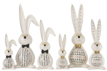 Konijn Robert Ker Mix Large Set van 2 - Paas - J-Line - livinglovely.nl