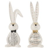 Konijn Robert Ker Mix Large Set van 2 - Paas - J-Line - livinglovely.nl