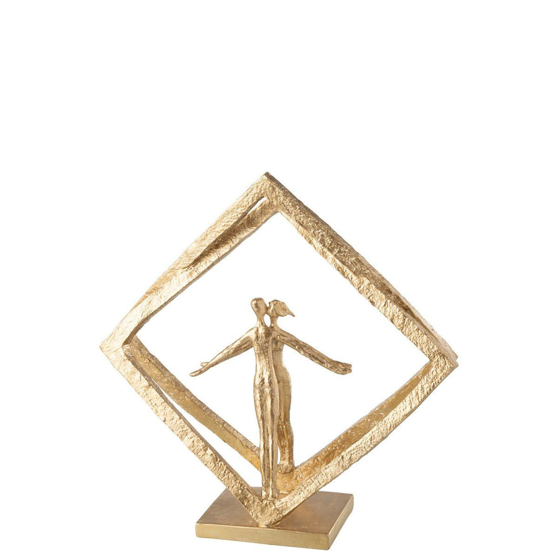 Koppel In Raam Modern Resine Goud - Beeld - J-Line - livinglovely.nl