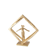 Koppel In Raam Modern Resine Goud - Beeld - J-Line - livinglovely.nl