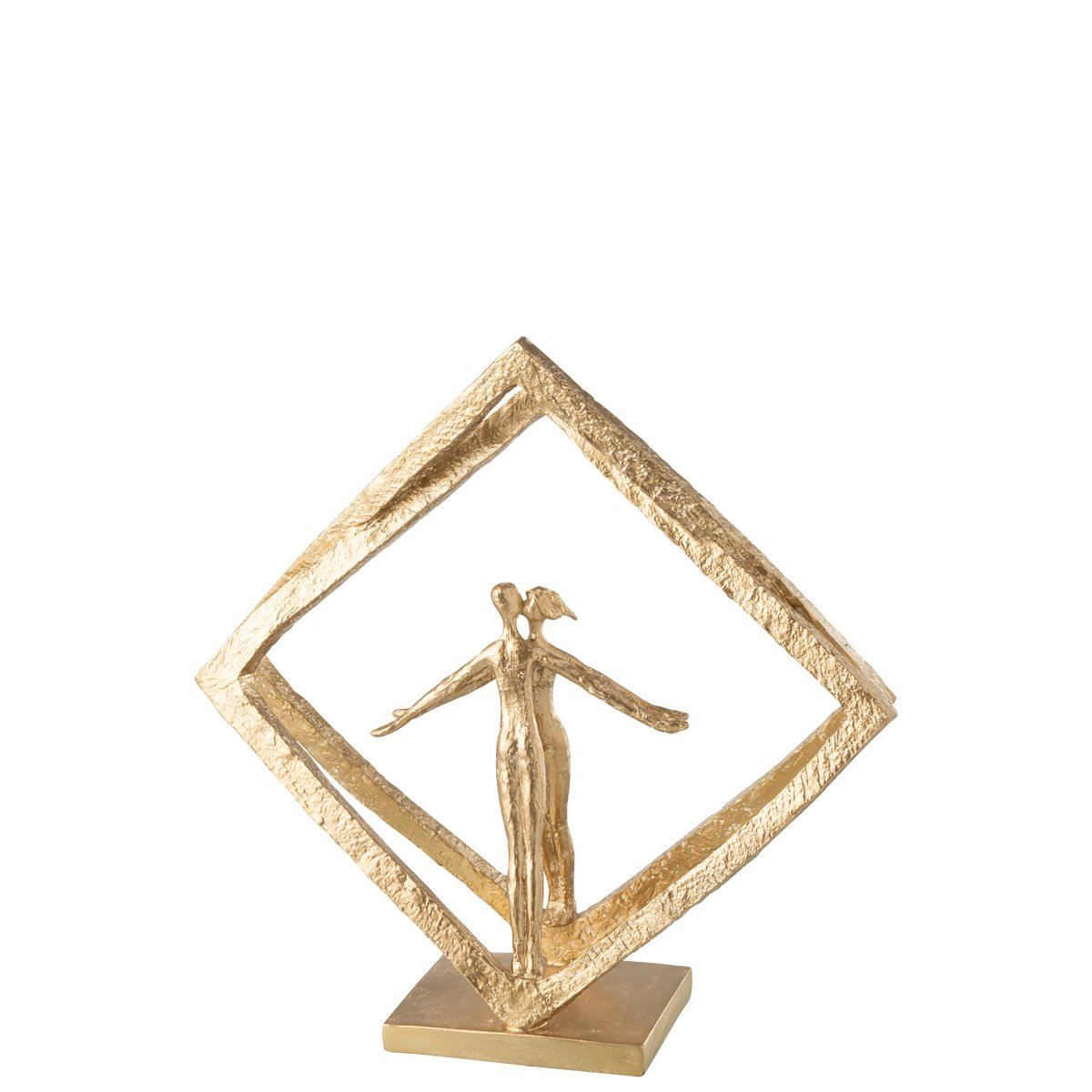 Koppel In Raam Modern Resine Goud - Beeld - J-Line - livinglovely.nl