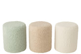 Kruk Bont Mdf Wit - Kruk - J-Line - livinglovely.nl