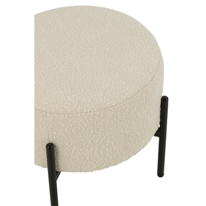 Kruk Boucle Multiplex/Polyester Wit/Zwart J-Line
