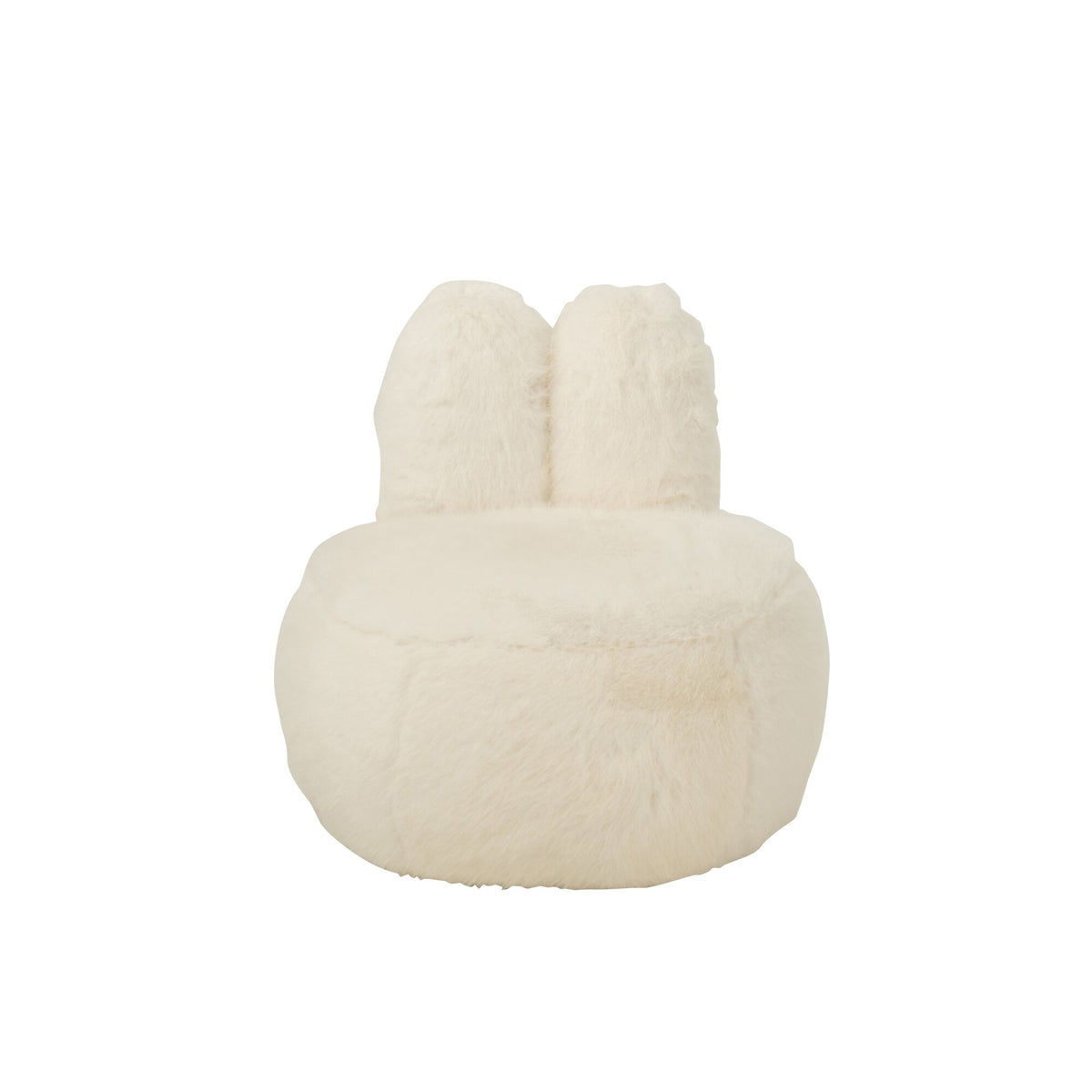 Kruk Fur With Bunny Ears Hout Wit J-Line