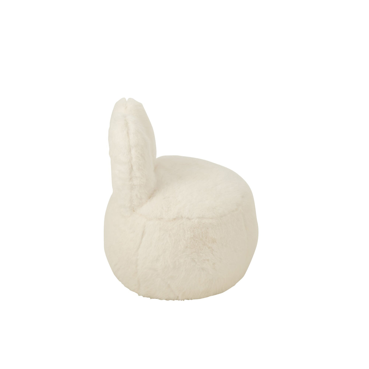 Kruk Fur With Bunny Ears Hout Wit J-Line