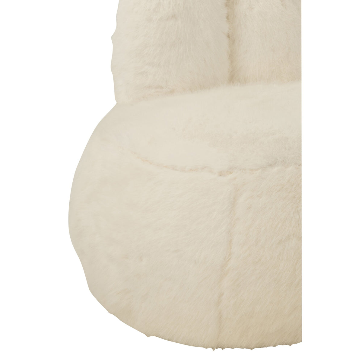 Kruk Fur With Bunny Ears Hout Wit J-Line