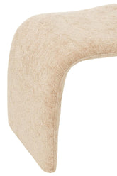 Kruk N Shape Textiel Beige - Kruk - J-Line - livinglovely.nl