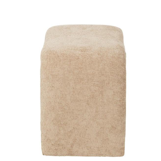 Kruk N Shape Textiel Beige - Kruk - J-Line - livinglovely.nl