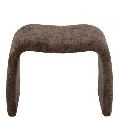 Kruk N Shape Textiel Donkerbruin - Kruk - J-Line - livinglovely.nl