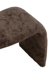 Kruk N Shape Textiel Donkerbruin - Kruk - J-Line - livinglovely.nl