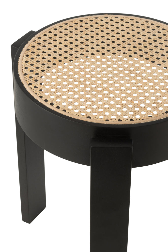 Kruk Pune Mangohout Zwart - Kruk - J-Line - livinglovely.nl